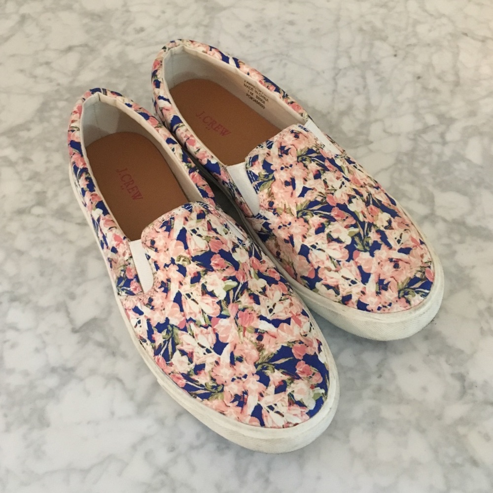 Jcrew sneaker slide ons - floral print